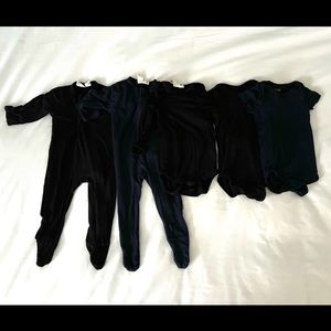 Kyte BABY Zippered Footie + Bodysuit Bundle / Midnight + Navy / 0-3 / Like New